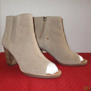 Tom's Peep Toe Ankle Boots